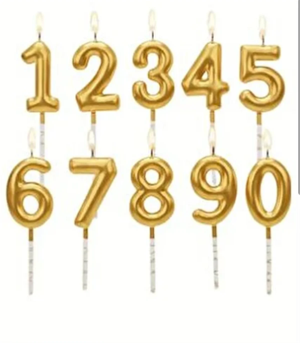 DOĞUM GÜNÜ MUMU 8 CM GOLD GÜMÜŞ 0-9 RAKAM